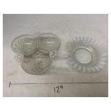 Fenton Hobnail Divided Dish (crack) and Fenton