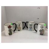 Hipster animal Coffee Mugs