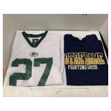 Green Bay Jersey and Notre Dame Shirt (Both