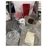 Red Vase & Vntg Items Lot