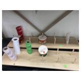 Dowel rod ribbon holders and ribbon spools (30