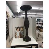 VTG Boho Wicker Stand & Signed Roth Painting