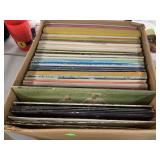 Box of LP records