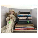 Books & Porcelain Doll