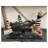 Lighthouse decor (no cord for light)