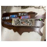 Spoon collection with wooden US holder