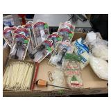 Village post lights, plastic icicles & glowing