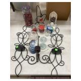 Candle holders, candles, & glass containers