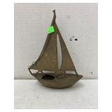 Brass sailboat figure