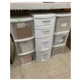 3cnt Plastic Drawers with Cards and Misc