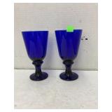 Vntg Libbey Colbalt Blue goblets