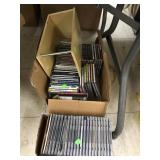 2 Boxes of CDs and Rack