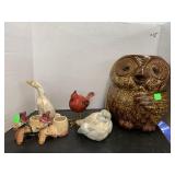 Owl Vase, Birds, Donkeys