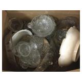 Box of glass items
