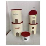Vntg Tupperware one touch reminder canisters with