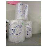 3 rolls of bubble wrap