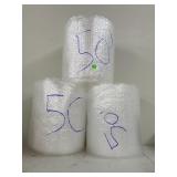 3 rolls of bubble wrap
