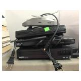 3 DVD Players and antennae, 2 Remotes