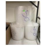 3 rolls of bubble wrap