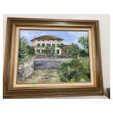 Framed, signed oil painting (30 x 25 in)