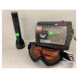 Flashlight and Goggles Ski