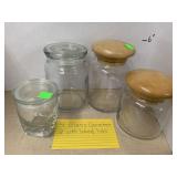 4cnt Glass Canisters
