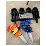 Decorative Fencing and 2cnt Fake Flowers