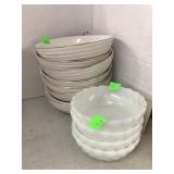 Milk glass style finger bowls and Gibson Salad