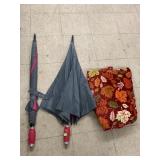 Blanket and 2cnt Umbrellas