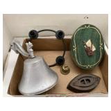 Bell, Vntg Iron, Misc Decor
