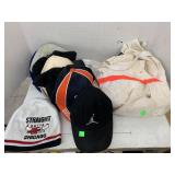 Caps and Newspaper Bag