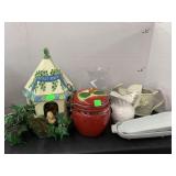 Apple Dish, Watering Can Decor, Bird House Decor,