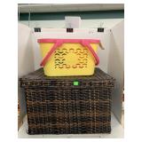 Wicker Basket and Sand Toys
