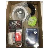 Flat of Misc, whistle, cords