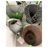 Metal Angel Wings, Buckets, Watering Can - B