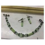 Jewelry  - Green Glass Earrings & Bracelets