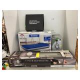 Air mattress, track head, wood tiles, & muscle