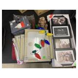 Photo & document frames, antenna, tablecloth, etc