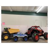 Tootsie Toy 4x4, RC Polaris, and CAT Dump Truck