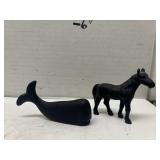 Cast Iron Whale & Horse