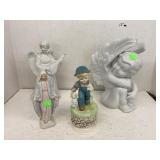 Angel and Madonna figures & boy w/lambs musical
