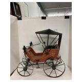 Wood & metal buggy decor