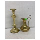 Metal candle holder & pitcher