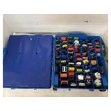 Hot Wheels Case w/ a large lot of Cars