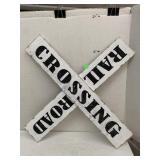 Wooden Railroad Crossing Sign