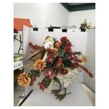 Metal Pelican with Flowers