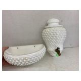 Hob nob milk glass water urn and bowl
