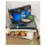 Toilet seat, coloring book, scales, bow quiver, &