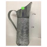 Metal Pitcher With Flowers
