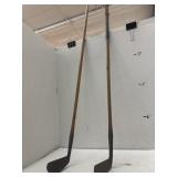 2 Vintage Wooden Golf Clubs